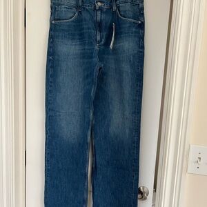 Zara Women's TRF MID RISE STRAIGHT BAGGY JEANS
